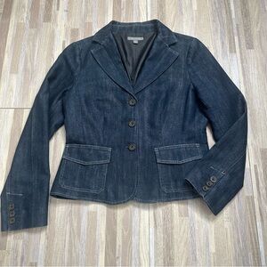 Ann Taylor Women's Denim Blazer Jacket Size 8